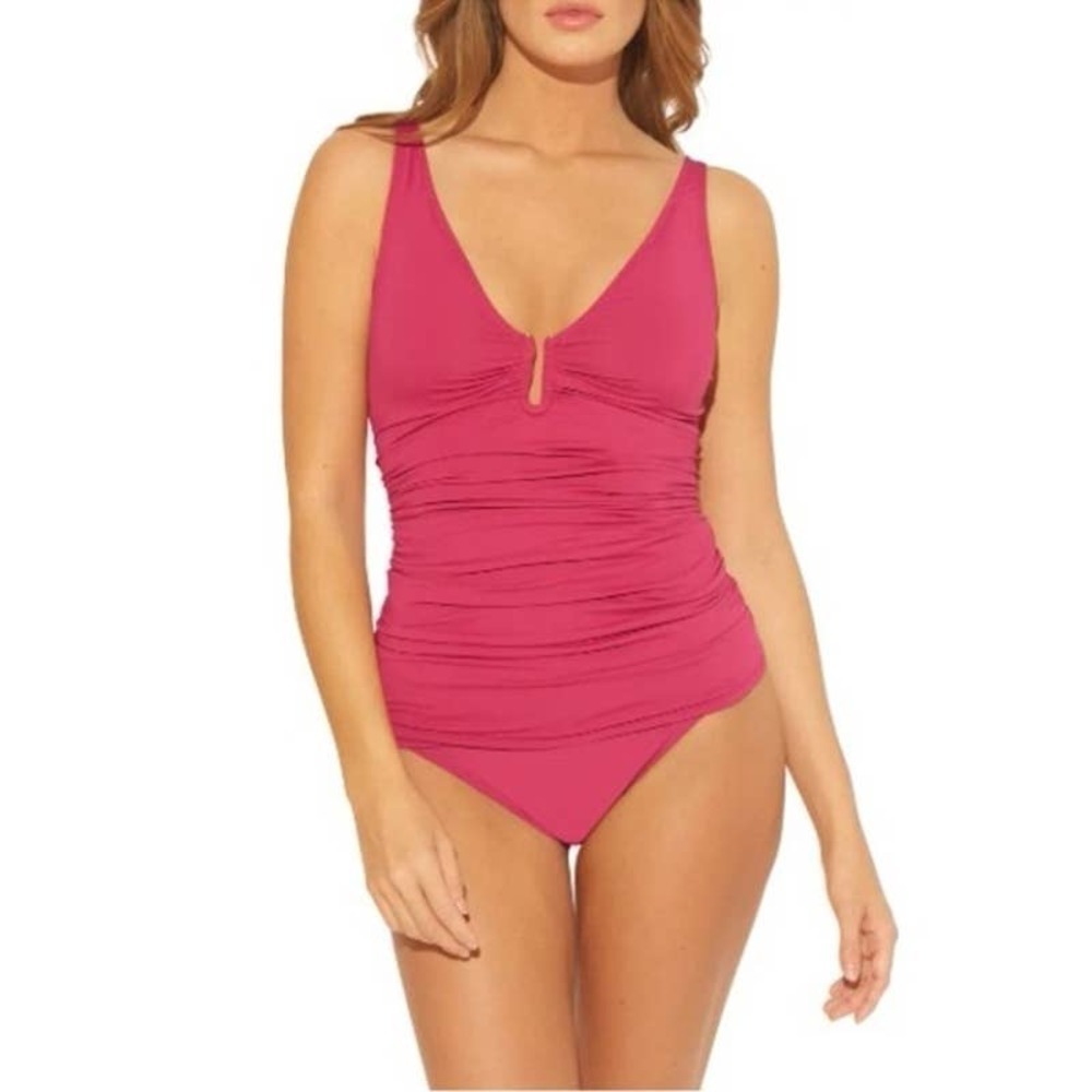 Bleu By Rod Beattie Pink Tankini Top Size 6 - Picture 10 of 10